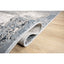 Tapete decorativo colección Belma U6025 rectangular de polipropileno y poliéster en plata y negro