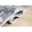 Tapete decorativo colección Belma U6027 rectangular en polipropileno y poliéster color plata negro