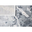 Tapete decorativo colección Belma U6027 rectangular en polipropileno y poliéster color plata negro