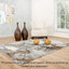 Tapete decorativo Besni T4033 rectangular de poliéster y polipropileno en gris, oro y plata