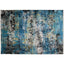 Tapete decorativo colección Civita T2267 rectangular en tonos turquesa, gris y oro