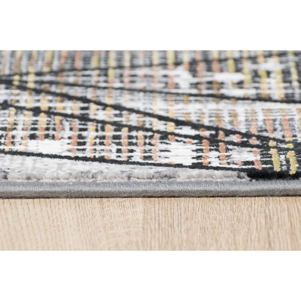 Tapete decorativo colección Civita T2268 rectangular en tonos gris y bronce