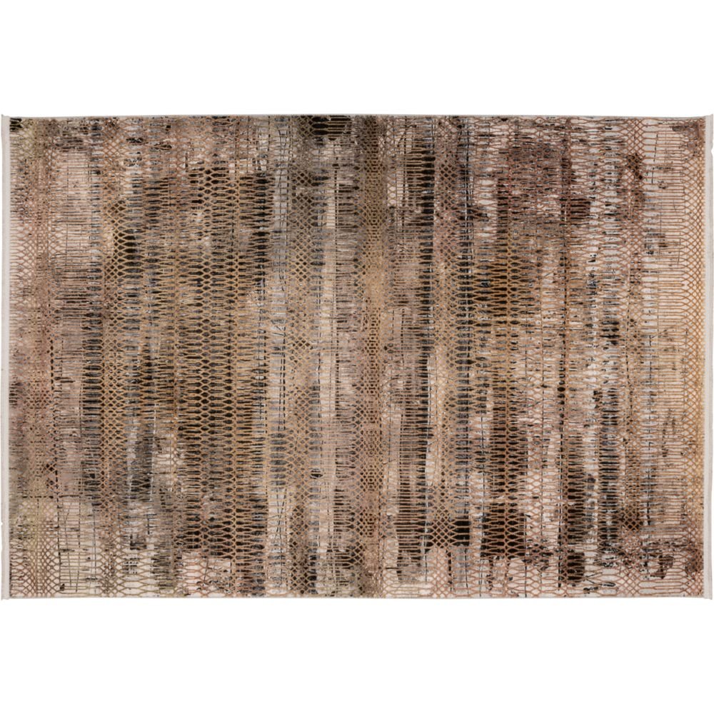 Tapete decorativo colección Civita T2270 rectangular color crema gris oro