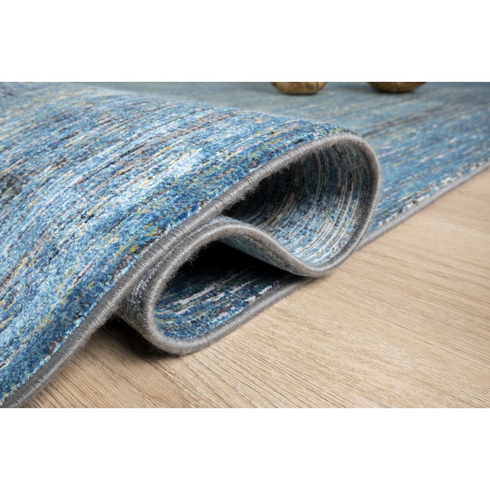Tapete decorativo colección Civita T2274 rectangular en tonos turquesa y gris