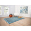 Tapete decorativo colección Civita T2274 rectangular en tonos turquesa y gris