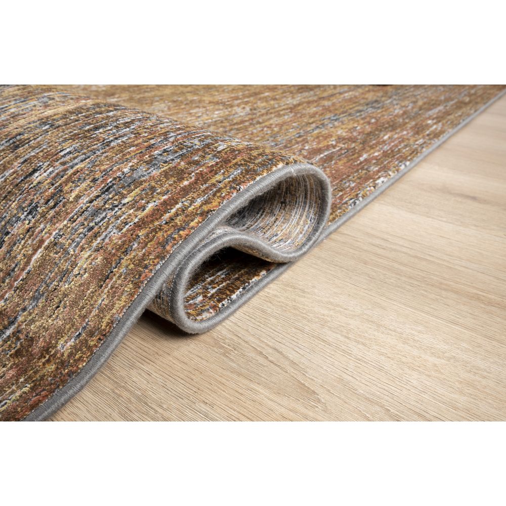 Tapete decorativo colección Civita T2275 rectangular en tonos gris y oro