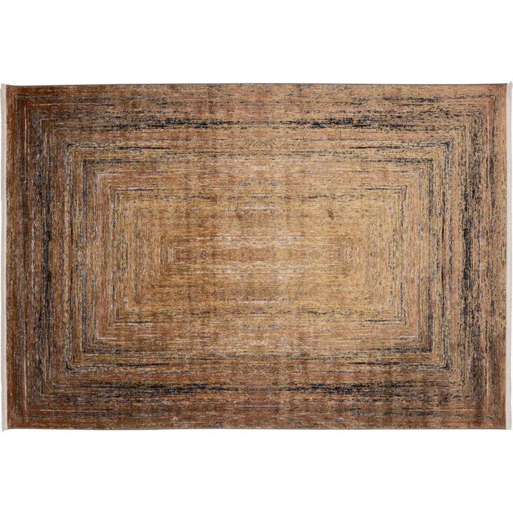 Tapete decorativo colección Civita T2275 rectangular en tonos gris y oro