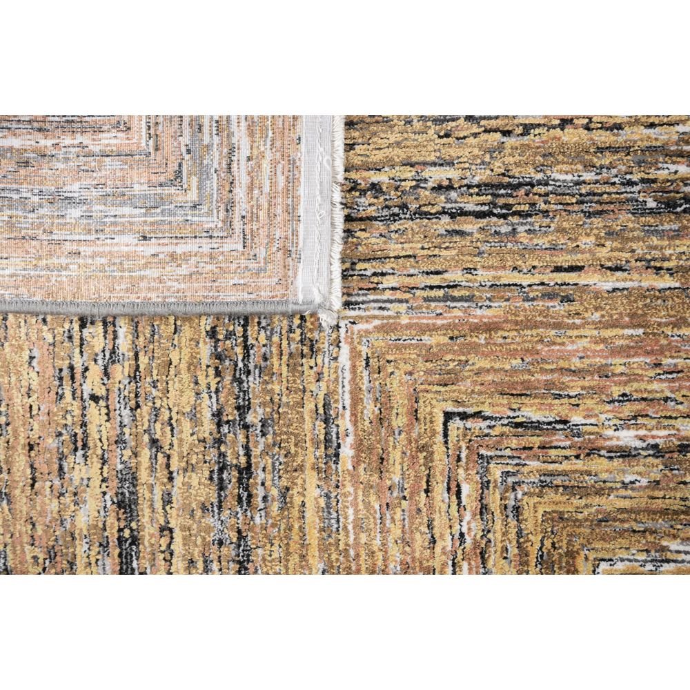Tapete decorativo colección Civita T2275 rectangular en tonos gris y oro