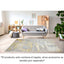 Tapete decorativo Deniz U7010 rectangular de poliéster en oro, crema y gris