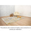 Tapete decorativo Deniz U7010 rectangular de poliéster en oro, crema y gris