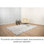 Tapete decorativo colección Deniz U7011 rectangular de poliéster en gris crema