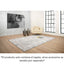 Tapete decorativo colección Deniz U7011 rectangular de poliéster en gris crema