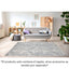 Tapete decorativo colección Deniz U7011 rectangular de poliéster en gris crema