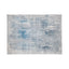 Tapete decorativo colección Deniz U7014 rectangular de poliéster pelo corto en tonos gris, crema y azul