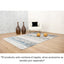 Tapete decorativo Deniz U7018 rectangular de poliéster en gris, crema y azul