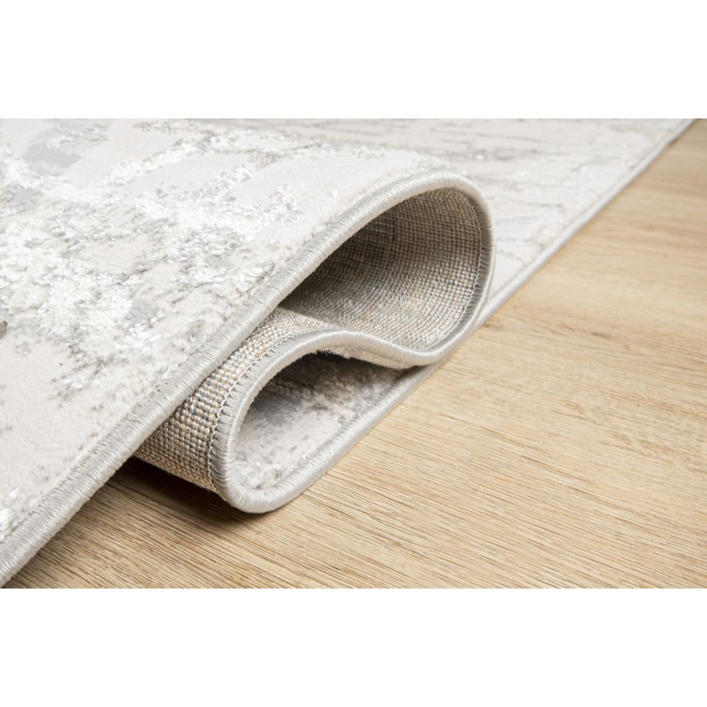 Tapete decorativo colección Deniz U7019 rectangular de poliéster en gris