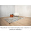 Tapete decorativo colección Elif U6031 rectangular de polipropileno y poliéster en crema y taupe
