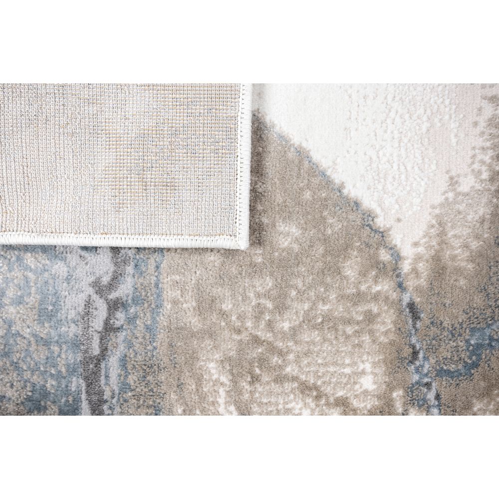 Tapete decorativo colección Elif U6033 rectangular en polipropileno y poliéster color plata taupe