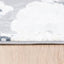 Tapete decorativo colección Jasmine U5009 rectangular de poliéster pelo corto en tonos gris y negro