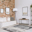 Tapete decorativo colección Jasmine U5010 rectangular de poliéster en tonos gris y negro
