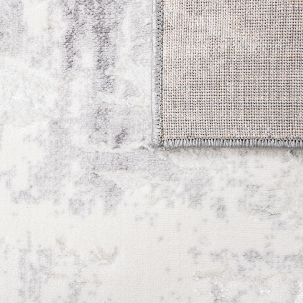 Tapete decorativo colección Jasmine U5010 rectangular de poliéster en tonos gris y negro