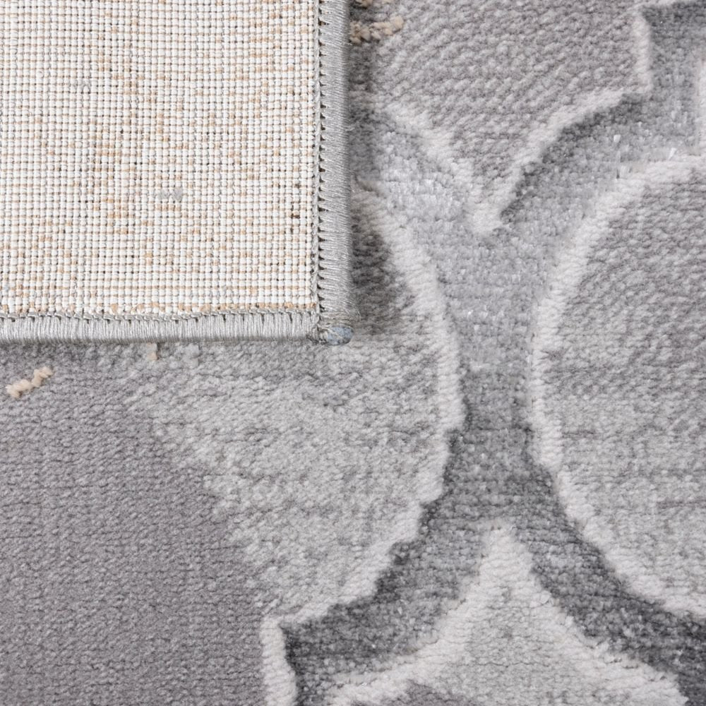 Tapete colección Jasmine U5012 rectangular de poliéster pelo corto en tono gris negro