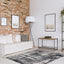Tapete decorativo colección Jasmine U5013 rectangular en poliéster color gris negro