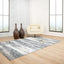 Tapete decorativo colección Jasmine U5016 rectangular de poliéster en gris negro