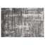 Tapete decorativo colección Jasmine rectangular en poliéster gris con negro de pelo corto
