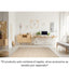 Tapete decorativo colección Latur N8002 rectangular de lana, algodón y poliéster pelo corto en color marfil