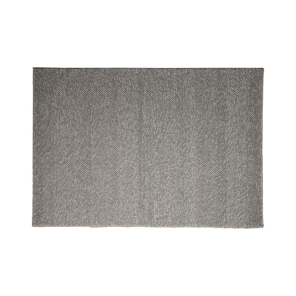 Tapete decorativo colección Latur N8003 rectangular de lana, algodón y poliéster en color gris