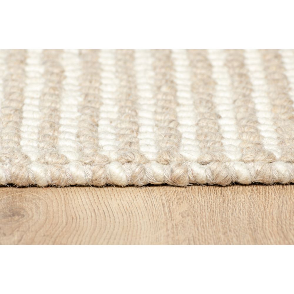 Tapete decorativo colección Latur N8005 rectangular en lana y algodón color café beige