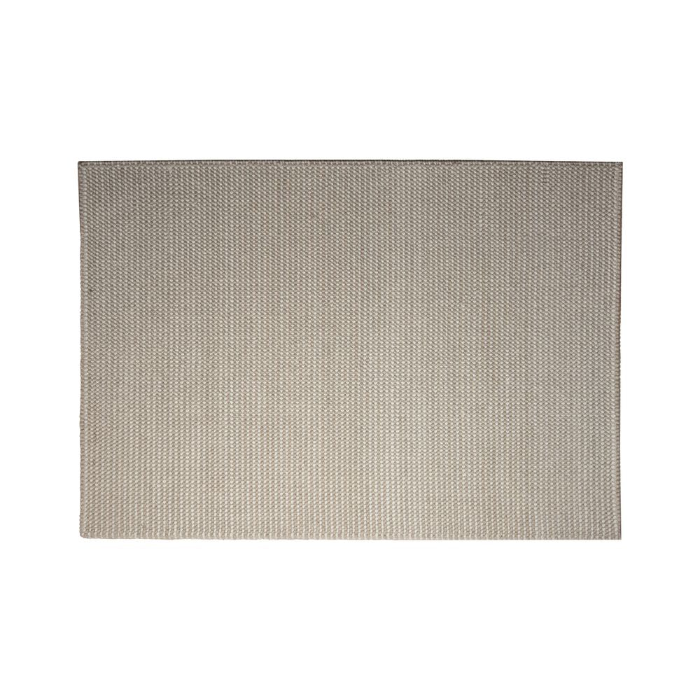 Tapete decorativo colección Latur N8005 rectangular en lana y algodón color café beige
