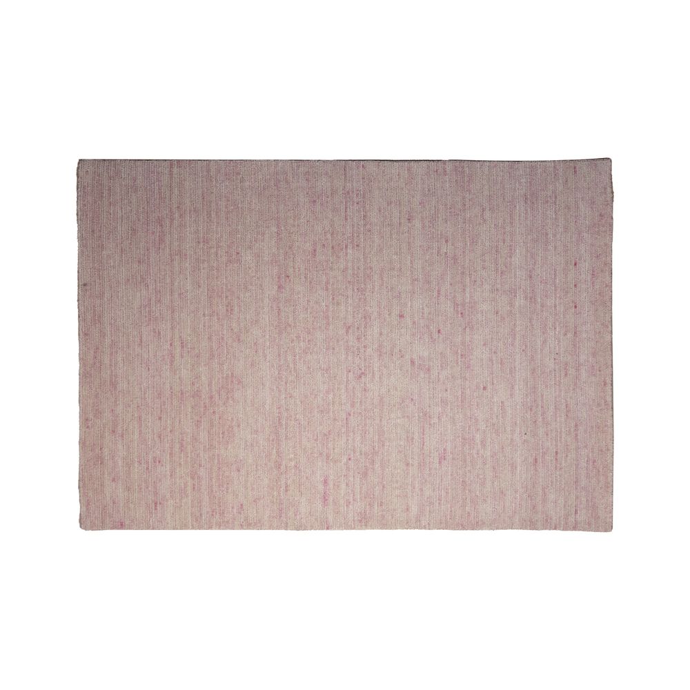 Tapete decorativo colección Malda N8011 rectangular de lana, viscosa y algodón en rosa crema