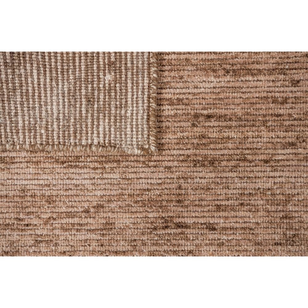 Tapete decorativo colección Malda rectangular en lana, viscosa y algodón color late de pelo corto