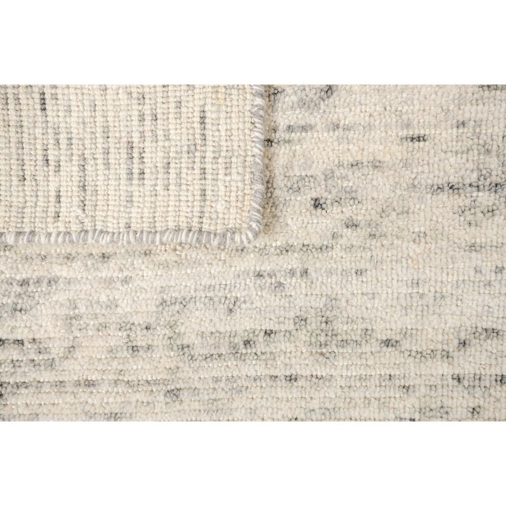 Tapete decorativo colección Malda N8013 rectangular de lana, viscosa y algodón pelo corto en color greige