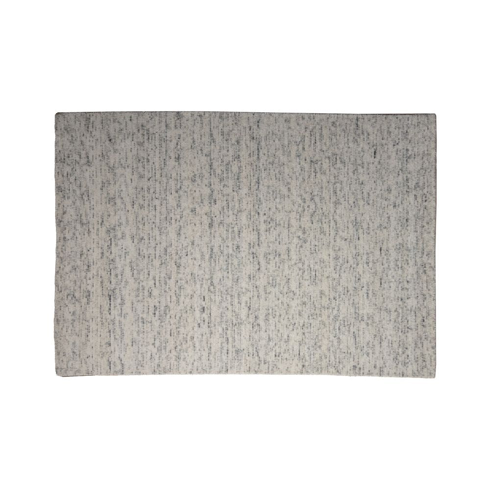 Tapete decorativo colección Malda N8013 rectangular de lana, viscosa y algodón pelo corto en color greige