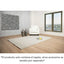 Tapete decorativo colección Malda N8013 rectangular de lana, viscosa y algodón pelo corto en color greige