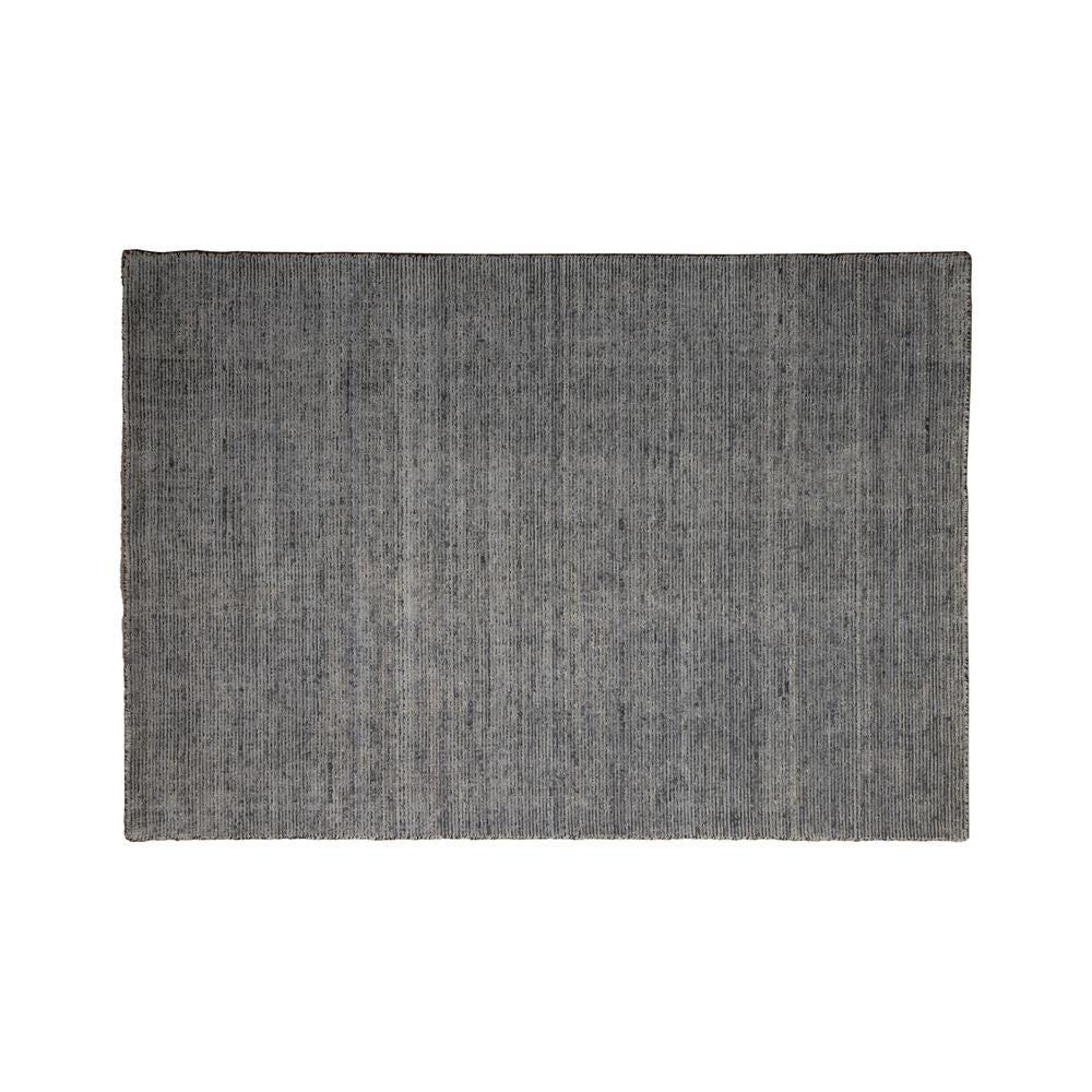 Tapete decorativo colección Malda N8014 rectangular de lana, viscosa y algodón en color gris