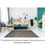 Tapete decorativo colección Malda N8014 rectangular de lana, viscosa y algodón en color gris