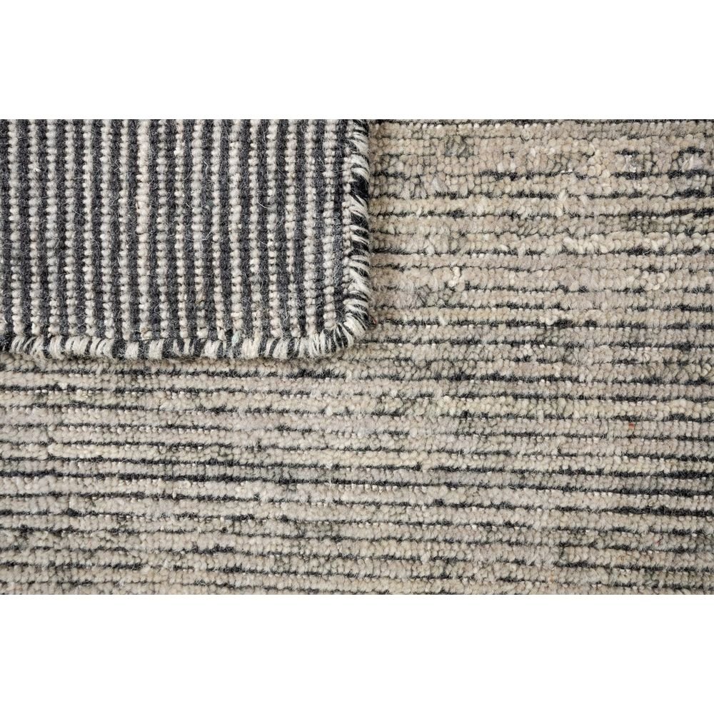Tapete decorativo colección Malda N8014 rectangular de lana, viscosa y algodón en color gris
