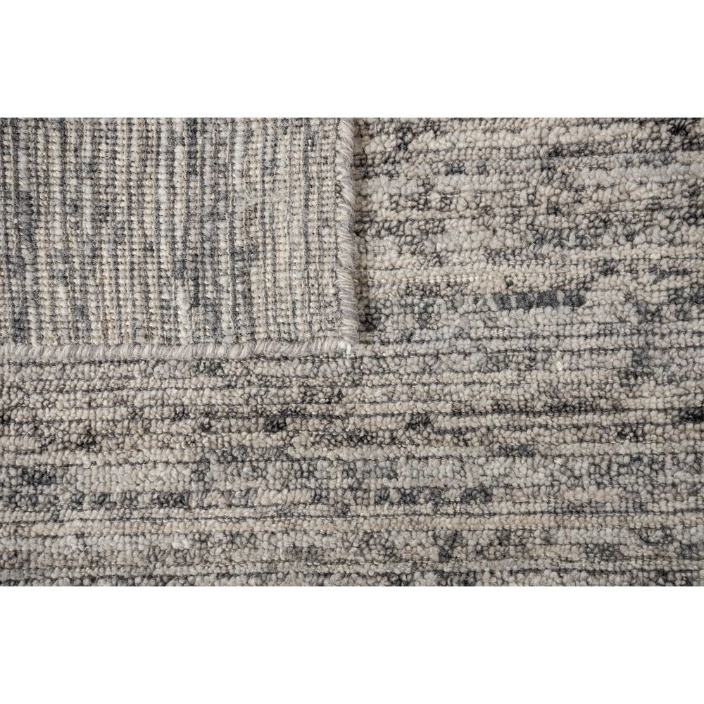 Tapete colección Malda N8015 rectangular de lana, viscosa y algodón en tono gris plata