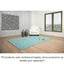 Tapete decorativo colección Malda N8016 rectangular en lana y viscosa color azul turquesa