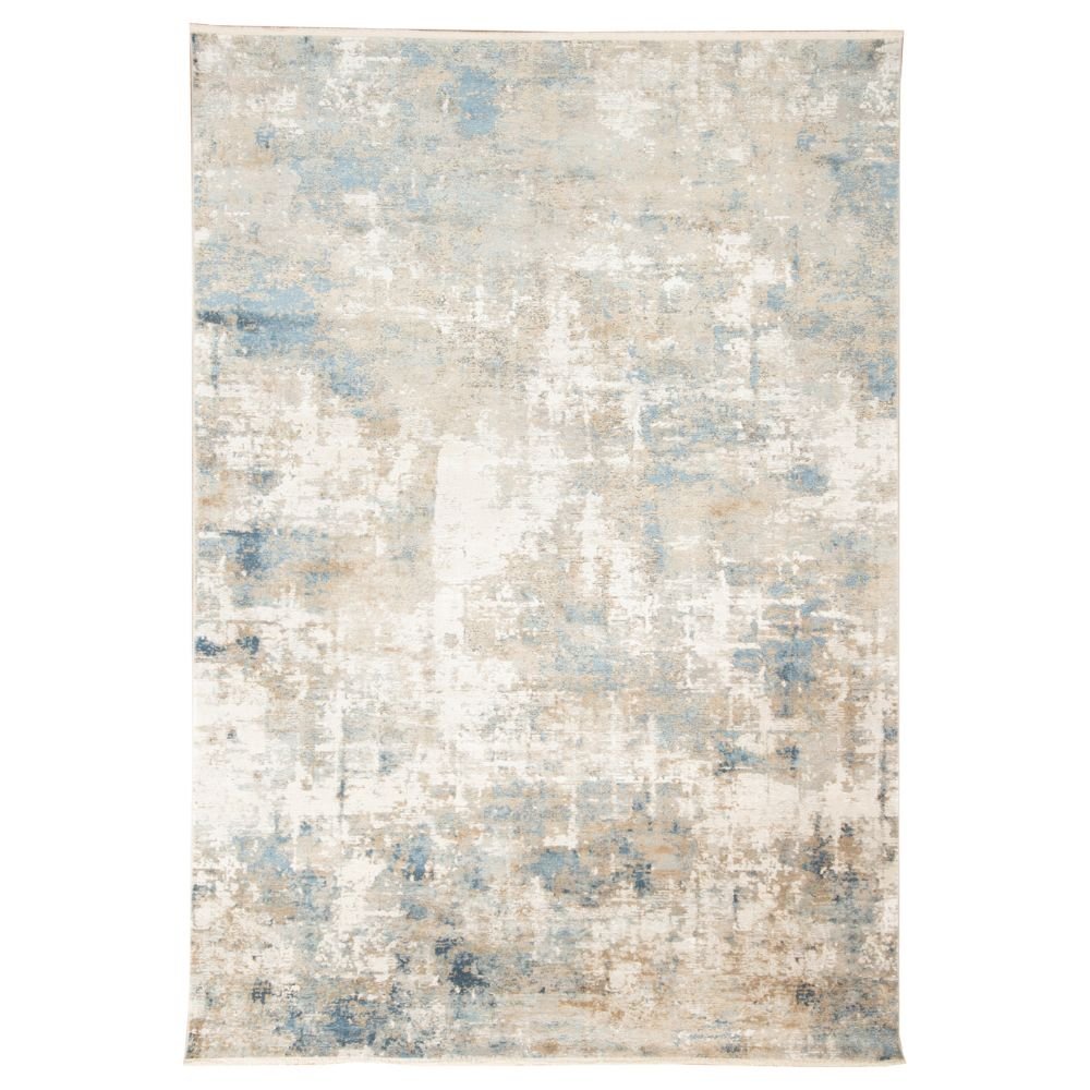 Tapete decorativo colección Minori T2193 rectangular en tonos azul y oro