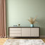 Tapete decorativo Minori T2292 rectangular en tonos crema, gris y oro