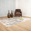 Tapete decorativo colección Minori T2293 rectangular en crema gris oro