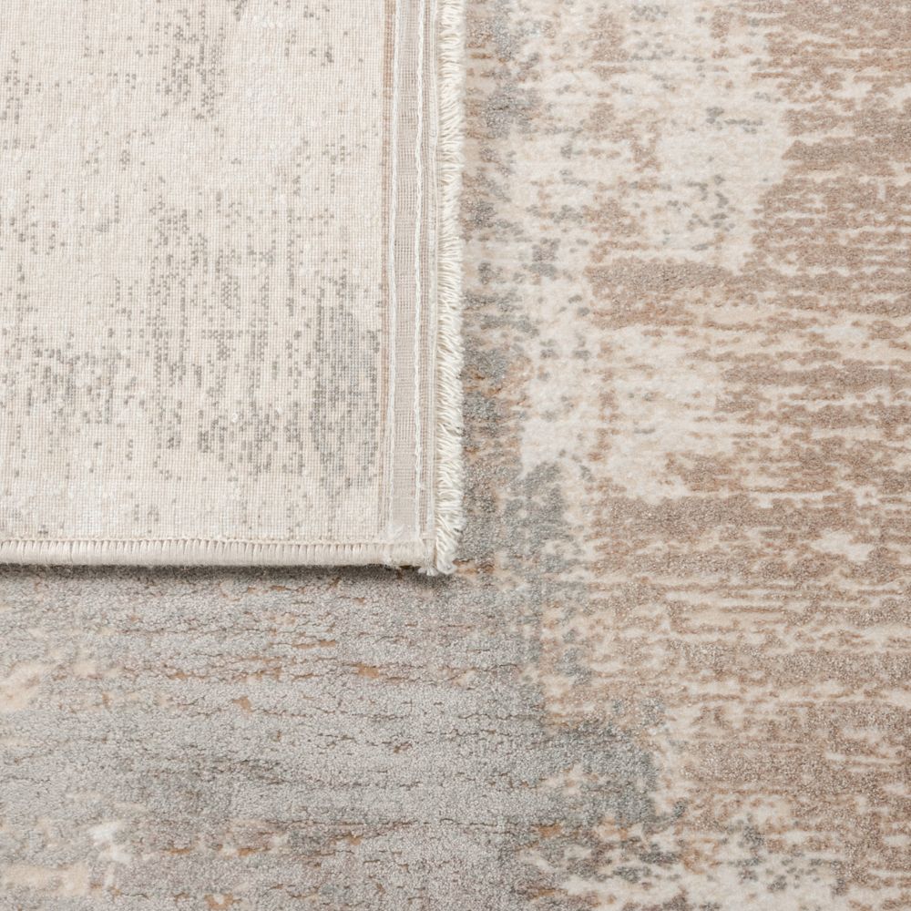 Tapete decorativo colección Minori T2293 rectangular en crema gris oro