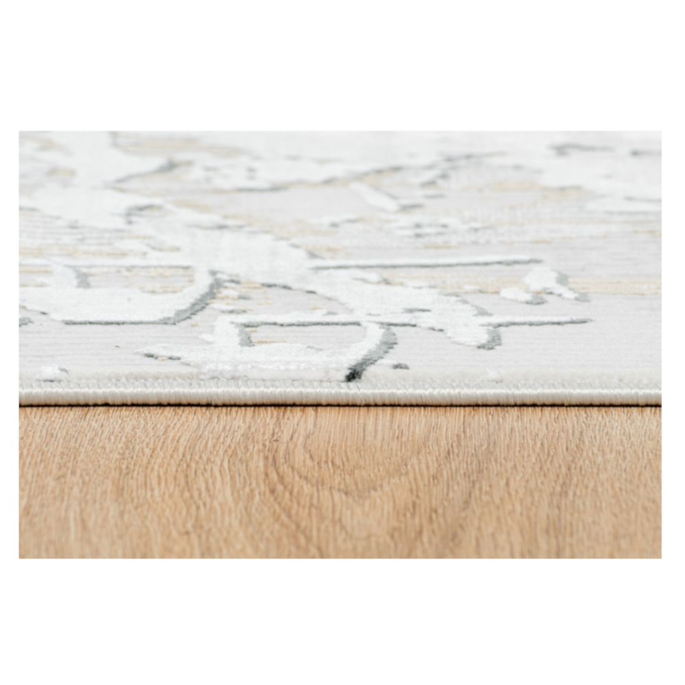 Tapete decorativo colección Minori T2296 rectangular en tonos gris y oro