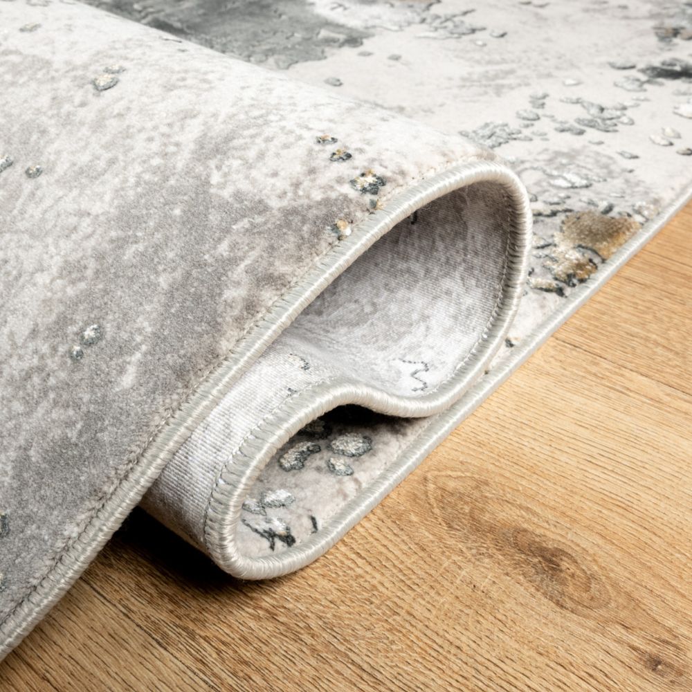 Tapete decorativo colección Minori T2300 rectangular color gris