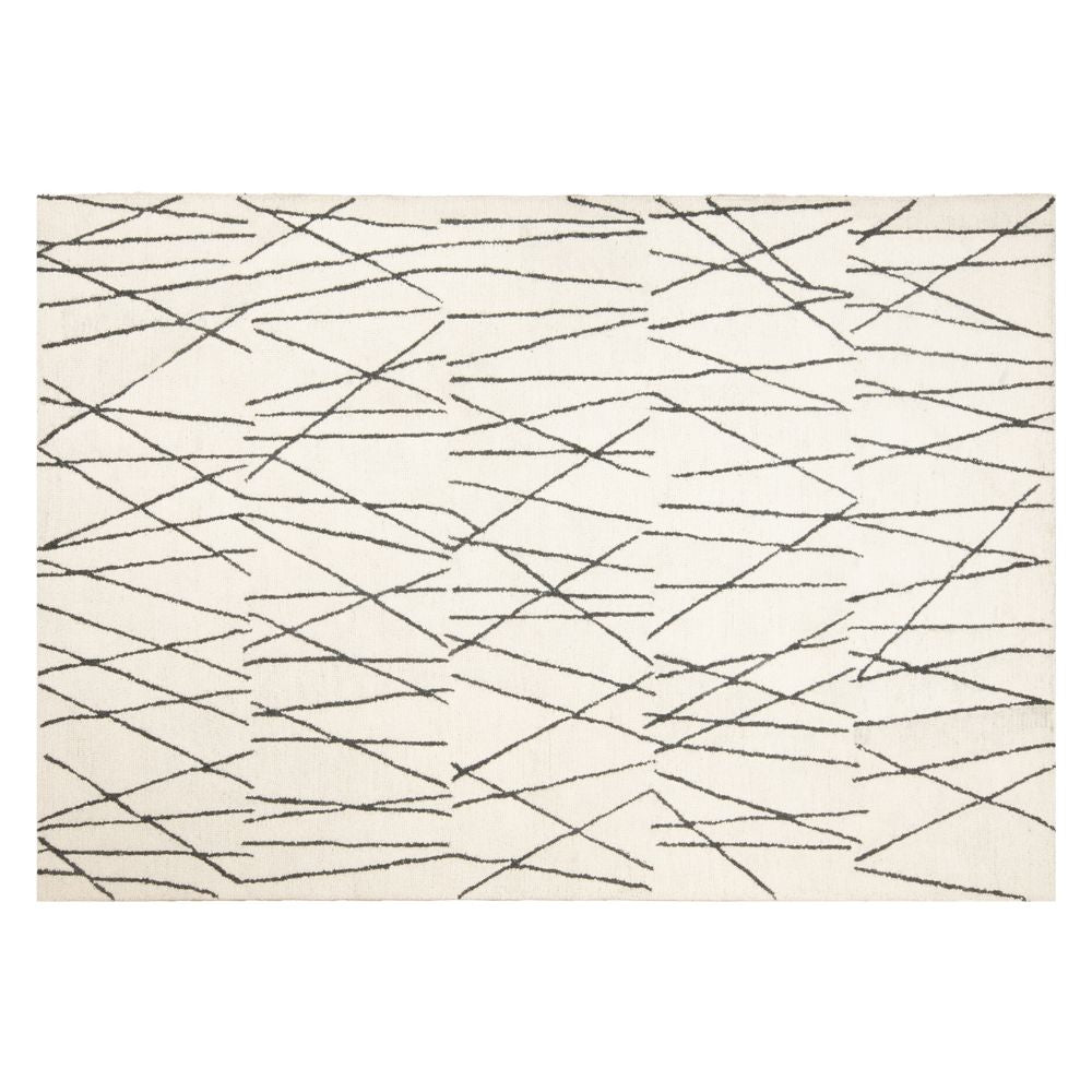 Tapete decorativo colección Myra D2020 rectangular de polietileno en beige gris